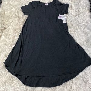 Lularoe medium charcoal ribbed Carly dress